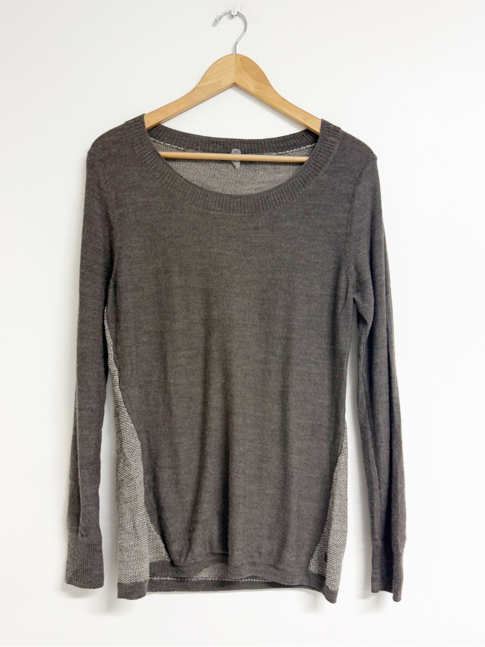 Smartwool Women’s Gray Wool Blend Knit Sweater Size Large Lightweight